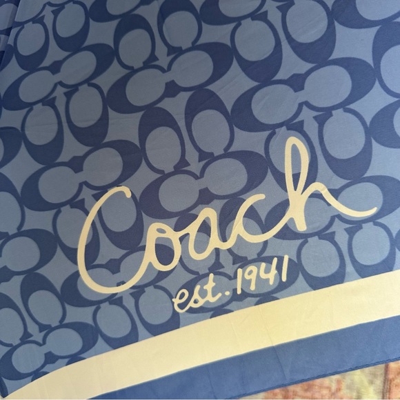 Coach umbrella blue C logo pattern - Picture 5 of 9